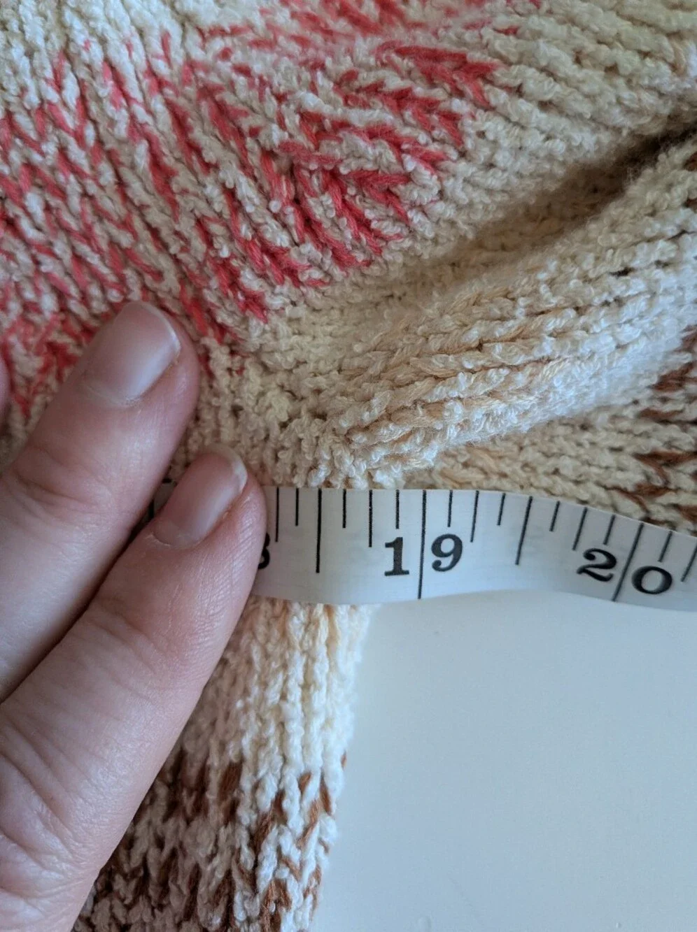 J.Crew Re-Imagined Striped Bouclé Knit Sweater Pink Brown Cream M